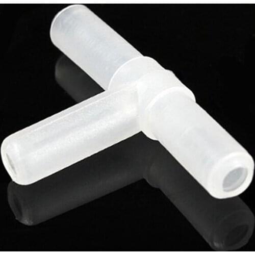 Plastic Aquarium Air Tee Joints T 3 Ways Joints T-junction Fish Tank Air Pump Line Tubing Pipeline Connectors Dia.3/16 " 10PCS
