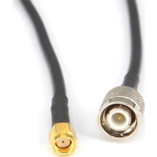 RF Coax RP SMA Male to TNC Male RG58 Low Loss Cable High Temperature Coaxial Ultra Extension Cable 15cm,50cm,100cm,200cm