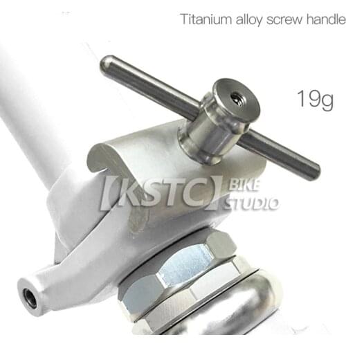 Folding bicycle titanium screw handle for brompton frame front fork Ti parts wrench clamp lever assmbly