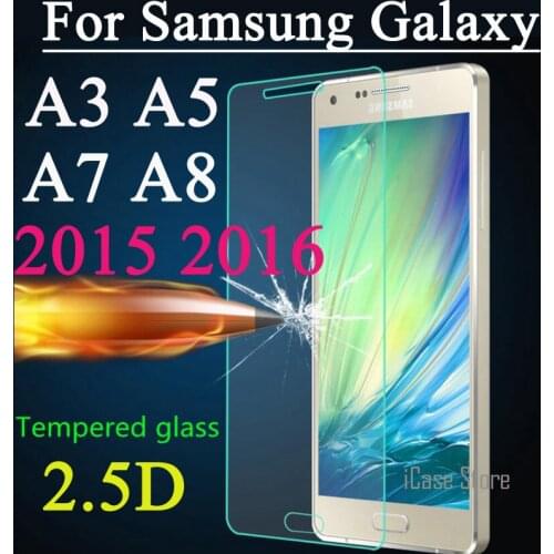 Toughened Glass Screen Protector For Samsung Galaxy A3 A3000 A5 A5000 A7 A8 2015 2016 Tempered Glass Explosion Proof Film