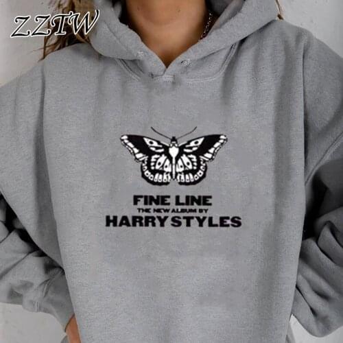 Butterfly Women Hoodies Drawstring Long Sleeve Tops Loose Hooded Sweatshirt With Large Pocket Oversized Casual Streetwear