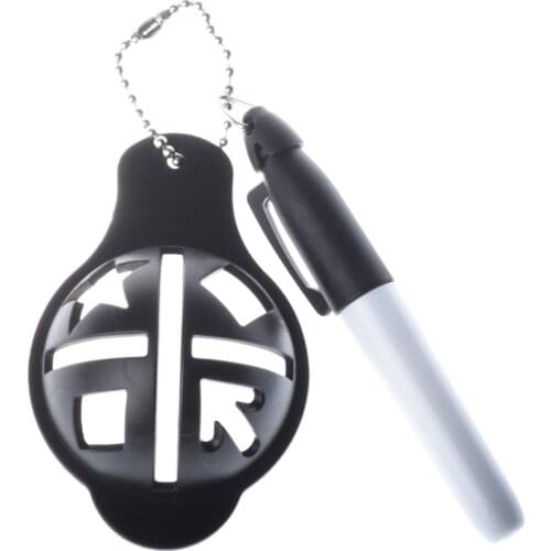 1Set Golf Ball Line Marker With Pen Template Alignment Marks Tool Golf Ball Line Liner Aid Golf Equipment Golf Accessory