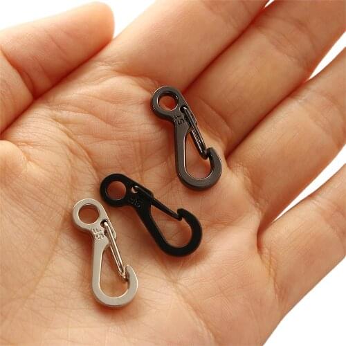 10Pcs/Lot Mini Spring Hanging Buckle Backpack Clasps Climbing Carabiners EDC Keychain Camping Paracord Tactical Survival Gear