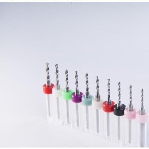 10Pcs pcb Tungsten Steel Twist Bit 0.1, 0.2, 0.3, 0.4, 0.5, 0.6, 0.7, 0.8, 0.9, 1.0MM