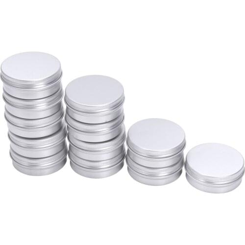 12 x 50ml Aluminium Make up Pots 50ml Capacity Empty Small Cosmetic/Candle/Spice Pots Tins Jars