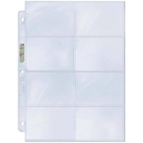 20PCS/LOT Ultra.Pro 8 Pockets Card Pages Board Game Trading Games Card Sleeves Protect For MGT/TCG/MTG/PKM Star Cards Album Page