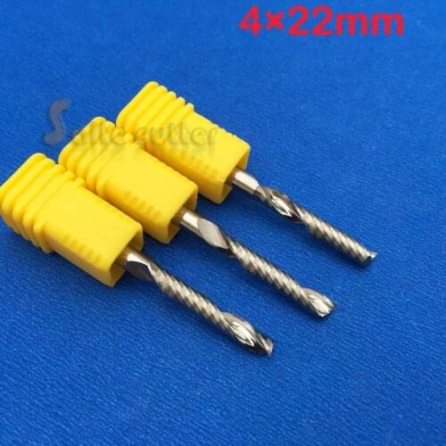 4MM Dia.22MM AAA Cutting Length 5pcs High Quanlity Tungsten Carbide Single Flute Cutter End Mill, CNC Router Bits, Cutting Tools