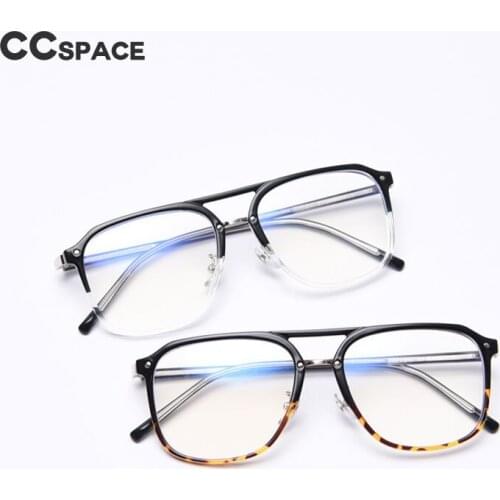 49357 Tr90 Double Beam Big Frame Retro Glasses Frame for Men and Women Optical Fashion Computer Eyeglasses Trend Flat Mirror