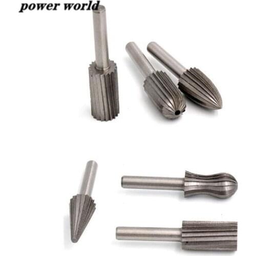 6pcs/lot Tungsten Carbide woodenTool Point Grinder Abrasive Tools Drill Milling Carving Bit Tools for wood polish