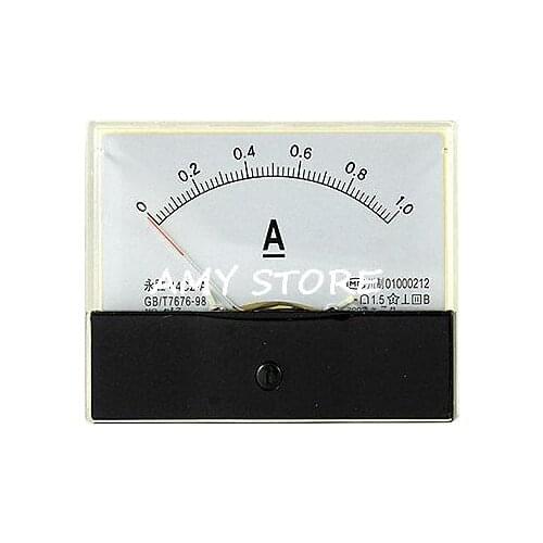 DC 0-1A Current Ammeter Analog Panel Meter Gauge 44C2