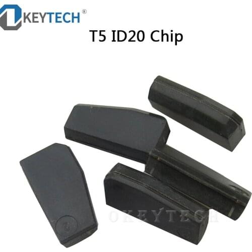 OkeyTech Car Accessories T5 ID20 Transponder Chip Blank Carbon T5 Cloneable Chip for Car Key Cemamic T5 Chip for Locksmith Tool