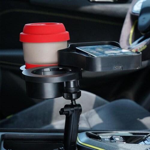 4 In 1 Mintiml Cup Holder Expander Adapter Car Cup Holder With Wireless Charging Board 360 Rotating Adjustable Water Cup Holder
