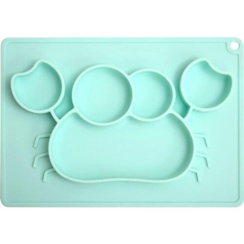 Baby Dishes Silicone Infant Plate Bowls Kids Tableware Food Holder Tray Children Food Container Placemat for Baby Feeding bowl