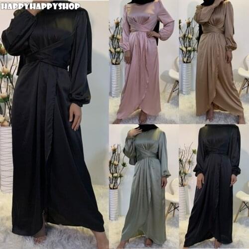 Dubai Abaya Turkish Modesty Muslim Long Sleeve Dress Islamic Clothing For Women&Ladies Robe Arab Jilbab Gown Party Vestidos