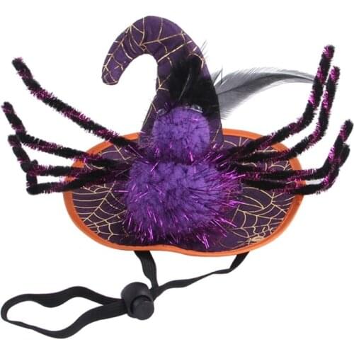Halloween Witch Hat for Pet Dog Cat Funny Party Cosplay Decoration Dress Up Accessories for Holiday Parties