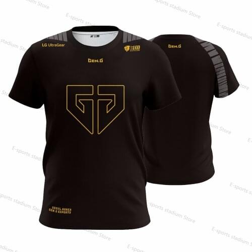 GEN.G Team Uniform Generation Gaming Jersey T-shirt New 2021 LOL League LCK GEN Team Jersey CSGO OWL DOTA Touring Shirt