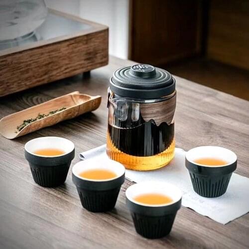 Ceramic Retro Coffee Cup Office Water Cup Filter Tea Cup with Cover Cups and Mugs Wooden Handle Caneca Birthday Gift Box CM061