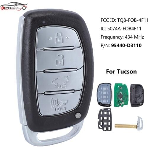 KEYECU P/N: 95440-D3110 Smart Remote Key FOB PROX 434MHz for Hyundai Tucson 2018 FCC ID: TQ8-FOB-4F11