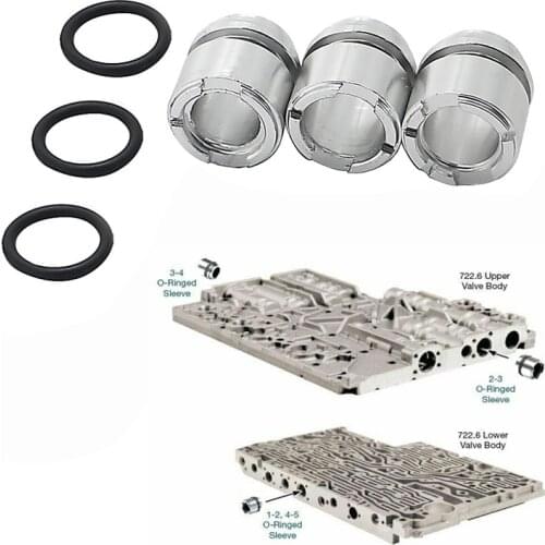 Pack of 6 Overlap Control Valve Sleeve with O-Ring Kit 68942 05K For 722.6 Mercedes-Benz Trans Replace 68942-05K