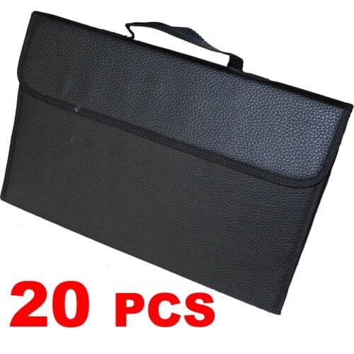 Leather professional hair scissors bag, 20 PCS scissors storage bag, 20 PCS shears sample package, hair scissors case