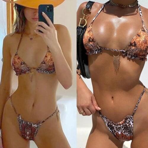 Rinabe 3 Piece Swimsuit 2021 Biquini Bathing Suit Women Swimwear Lace Up Bikini Set Beachwear Bikinis Cover Up Bikini Leopard