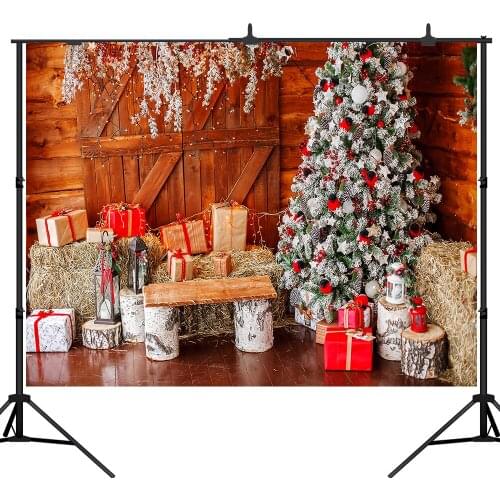 Lyavshi Christmas Tree Photography Backdrop Haystack Newborns Photo Background Children Kids Artistic Portrait Backdrops Studio