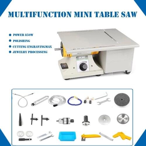 850W Multifunction Mini Table Saw Stone Polisher Jade Engraving Machine Grinding Machine Table Saws Jade Cutting Machine 220V