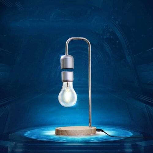 New Magnetic Levitation Lamp Bulb Wooden Base Bedroom Bedside Table Lamp Creative Levitation Magnetic Balance lamp table light