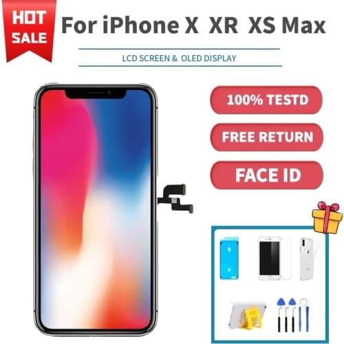 OLED For iPhone X XR XS Max LCD Screen Replacement TFT With 3D Touch Digitizer Assembly For iPhone 7 XS 11 Pro Display True Tone
