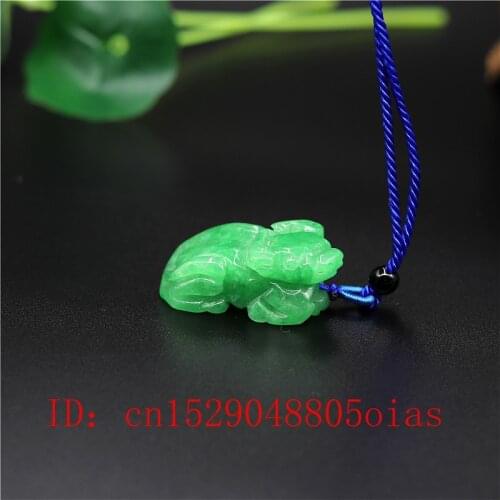 3D Carved Natural Green Chinese Jade Buffalo Pendant Necklace Charm Jadeite Jewelry Emerald Cattle Amulet Gifts for Women Men