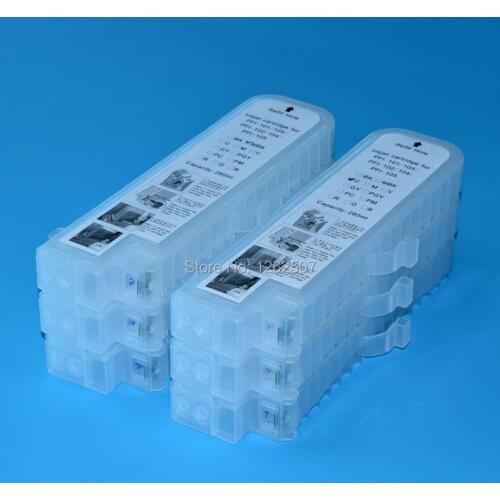 PFI-107 pfi107 107 Refillable ink cartridge with Chip For Canon ipf670 ipf680 ipf685 ipf770 ipf780 ipf785 Printer 280ml 6colors