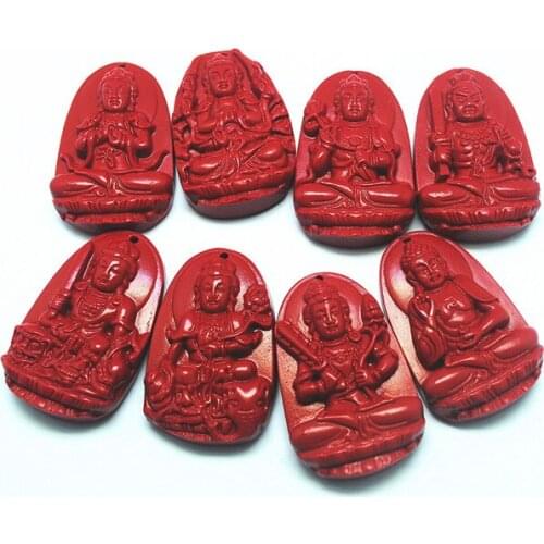 Patron God Guardian Angel patron saint 8 pcs for sets charms mens pendant or necklace making cinnabar material 30x50mm