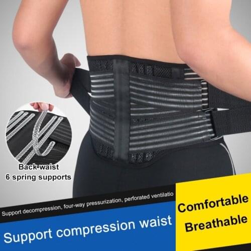 Strong Waist Support Belt Lower Back Brace Corset Sweat Slim Belt For Sports Pain Relief Help Shape Figure