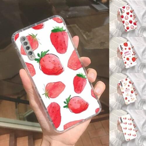 Strawberry Phone Case Transparent For Xiaomi Redmi note 3 9 7 4 8 8T 10 CC9E 11ULTRA T lite PLAY pro 4G 5G
