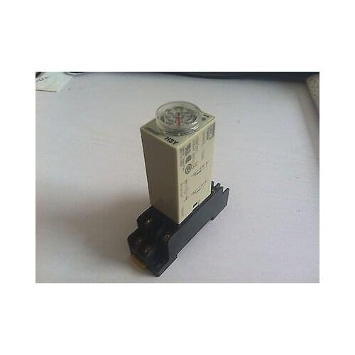 AC 220V H3Y-2 Delay Timer Time Relay 0-5 Second 5s 5sec 220VAC & Base