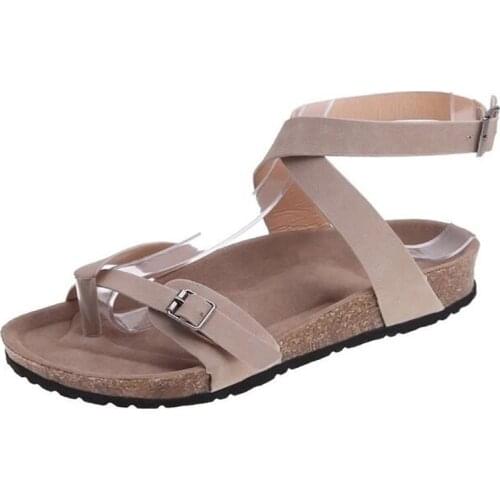 Fashion Gladiator Sandals Flats Shoes Women Lightweight Designer Sandals PU Comfort Beach Roma Shoes Women Sandals Summer 2021