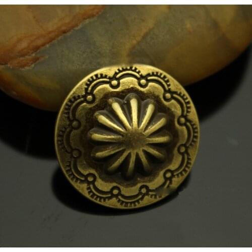 DIY leather craft wallet caibu decoration button floral vintage pattern screws rivet studs 5pcs/lot