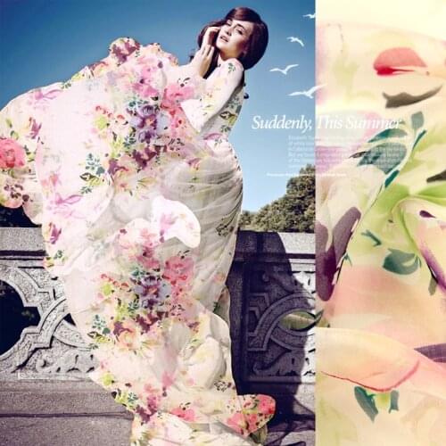 Telas Zebra Stripes Geometry View Inkjet Prints Mulberry Silk Chiffon Fabric For Dress Sleepwear Scarf fabric Silk Fabric