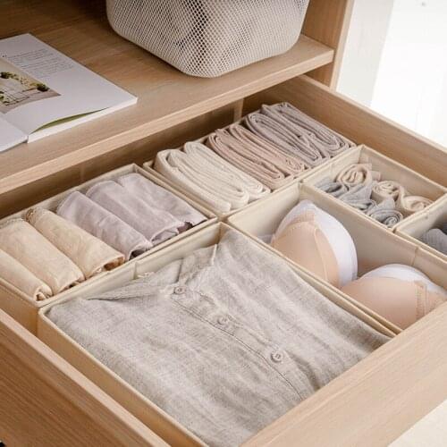 Foldable Underwear Organizer Closet Storage Box Organizador Sujetadores Calcetines Wardrobe Drawer Organizer Bra Socks Tie Boxes