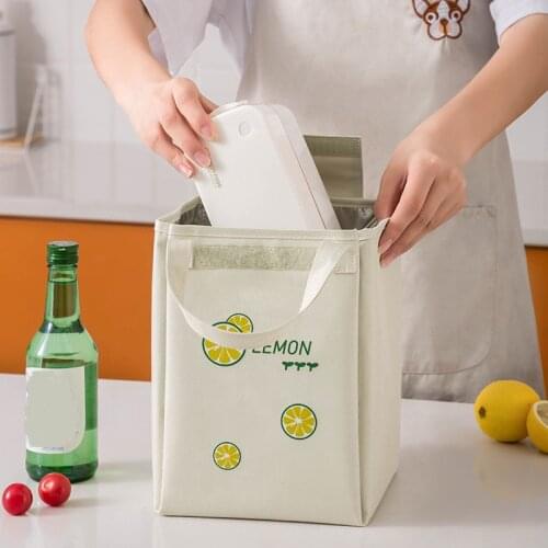 Cooler Lunch Bag Box Case Waterproof Thickened Coating Multicolor Portable Women Kids Men Hand Pack Thermal Tote Food Container