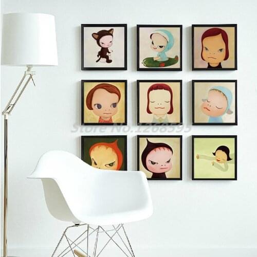Yoshitomo Nara Sleepwalking Dolls Cartoon Baby Room Poster Art Canvas Painting Print Wall Picture Modern Home Decoration