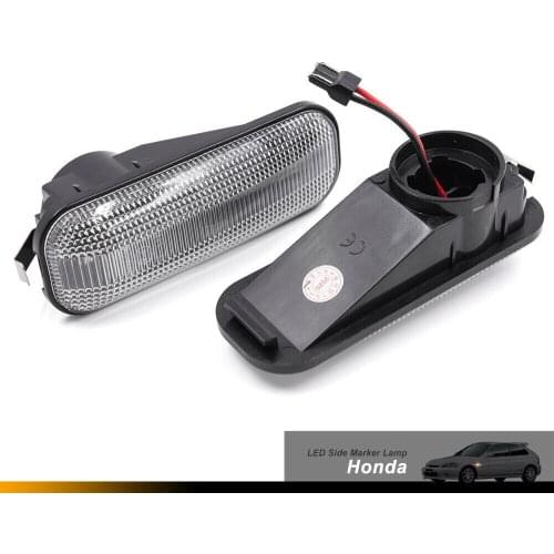 Parts Side Marker Lamp Replacement IP67 Waterproof Led Accessories Clear Lens Error Free For 96-01 Honda Civic EK EJ CR-V RD