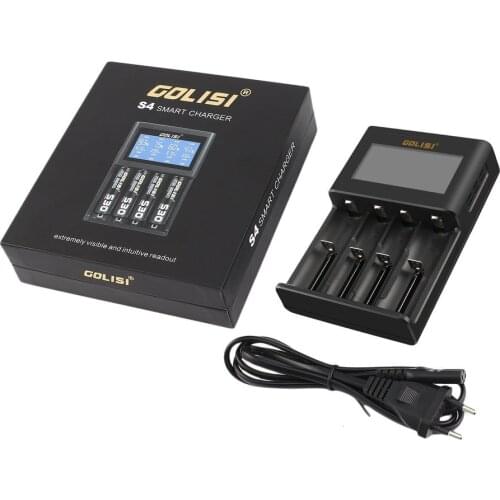 Golisi S4 Intellicharger Smart Battery Charger for Li-ion Ni-MH Ni-Cd Ni-md 26650 18650 20700 21700 AA AAA Rechargeable Batterie