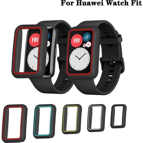 TPU Protective Case Cover Accessory For Huawei Watch Fit Replacement Double color Protective Case Cover Bumper Accessories