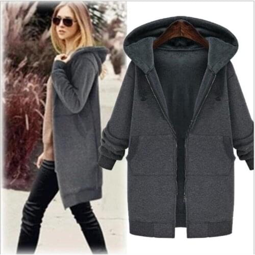Philosophy Women Trench Coat Women Wool Blend Overcoat Female Long Hooded Coat Zipper Horn Button Outwear Plus Size CL66