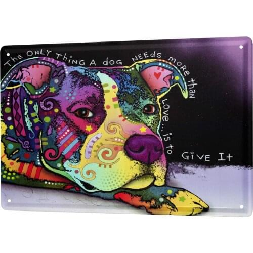 SINCE 2004 Tin Sign Metal Plate Decorative Sign Home Decor Plaques Breed Painted Pitbull