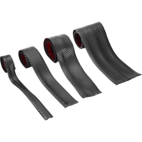 1M Car Carbon Style Soft Rubber Door Sill Protector Edge Guard Strip Black Car Door Protector Strip 3/5/7/10CM