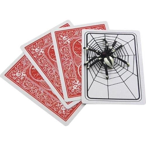1 Set Spider And Net The Web Trick Cards Magic Props Magic Tricks Toys Magician Gimmick Magic Illusion Closed-Up Magic Toys
