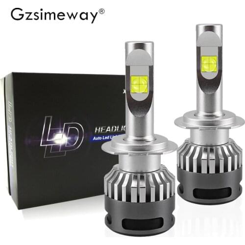 2PCS car headlight H7 LED H1 H11 9012 HIR2 bulbs auto led lamp 12V 6000K XHP70 chip 110W 132000LM H4 Hi/Low Beam Kit lighting