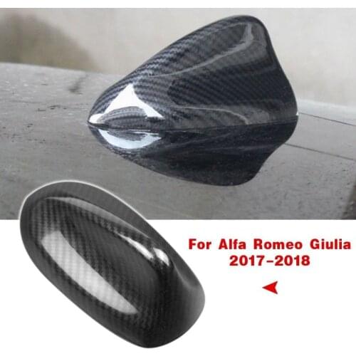 2020 New Chromium Styling ABS Carbon Fiber Roof Shark Fin Antenna Trim Fits For Alfa Romeo Giulia 2017-2018 Fashion Car Sticker